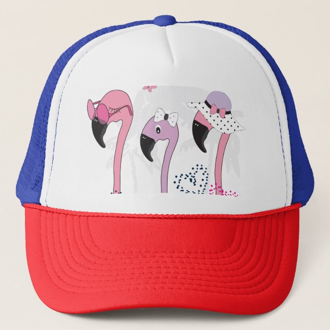 Sommar Flamingo: Beach Vintage Illustration. Keps (Framsida)