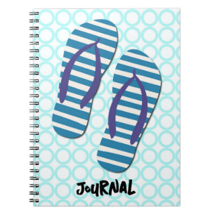 Sommar Flinflip flops Art Vacation Journal Anteckningsbok