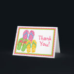 Sommar Flip Flops Tack Kort<br><div class="desc">Personalisera föremål som du vill för att passa dina behov...  All grafik är handritad av mig! Copyright 2010</div>