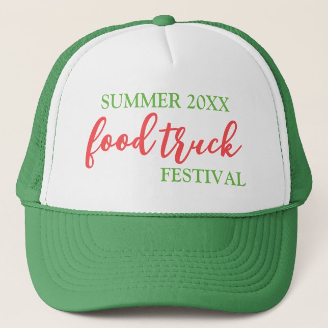 Sommar Food Lastbil Festival Merch eller Personal Keps (Framsida)