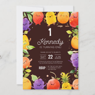 Sommar Fruit Birthday Inbjudningar