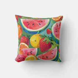 Sommar Fruit Mönster Dekorativ kudde