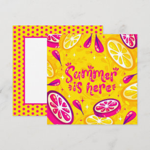 Sommär frukt citrus välkomstkort