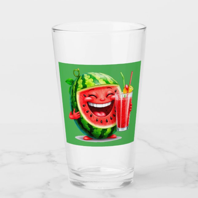 🍉 Sommar Frukt Leende Drickgalenskap Charm 🍉 Glaskopp (Framsida)