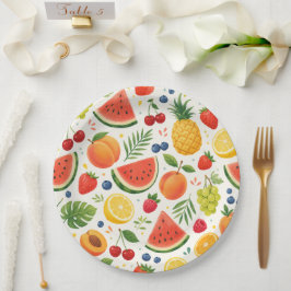 Sommar Frukt Mönster Tyg | Tropisk Vattenmelon 