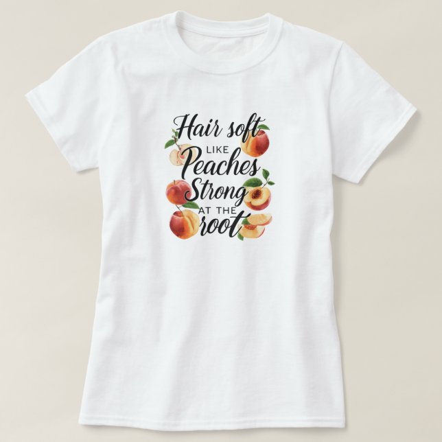Sommar Frukt Persikor Hår Rot Grafik T-Shirt (Design framsida)
