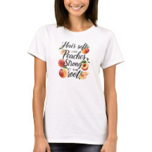 Sommar Frukt Persikor Hår Rot Grafik T-Shirt