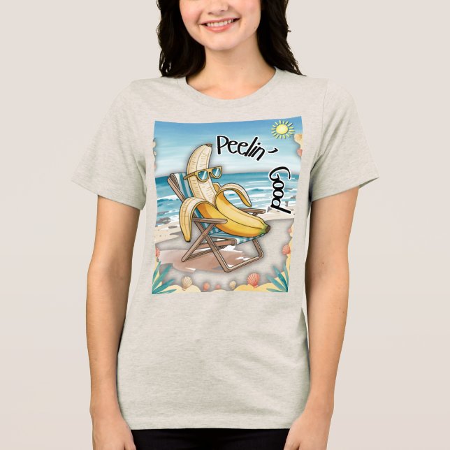 Sommar Funny Fruit T-Shirt - Banana "Peelin" Bra (Framsida)