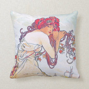 Sommar (fyra sektioner), Alphonse Mucha Kudde