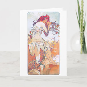 Sommar (fyra sjöar), Alphonse Mucha Kort
