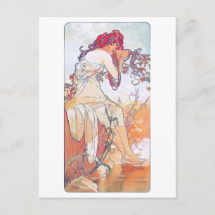 Sommar (fyra sjöar), Alphonse Mucha Vykort