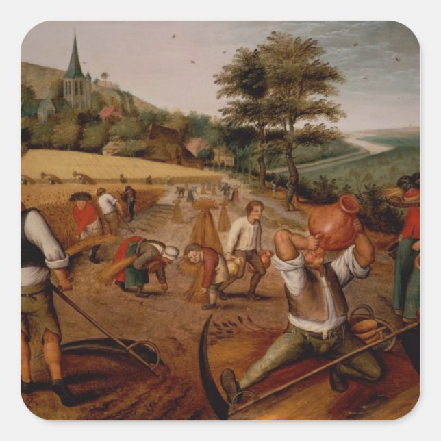 Sommar Fyrkantigt Klistermärke (Framsida)