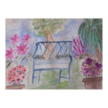 Sommar Garden Bench Poster