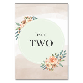 Sommar Garden Blommigt Bröllop Bordsnummer