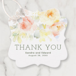 Sommar Garden Flowers Boho Elegant Tack Gåvor Etiketter