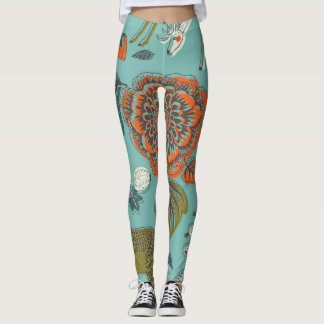 Sommar Garden Hjort Sömlös illustration. Leggings