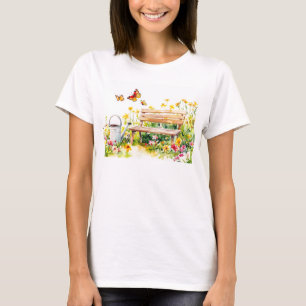 Sommar Garden med Butterflies T Shirt