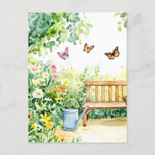 Sommar Garden med Butterflies Vykort
