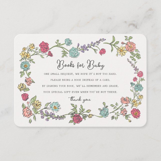 Sommar Garden Party Bokar för babyskor Tilläggskort (Framsida)