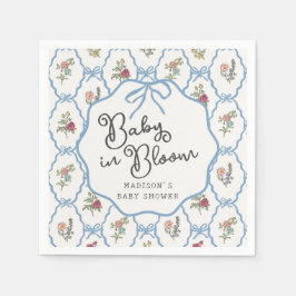 Sommar Garden Party Bright Blommigt Baby Shower Pappersservett