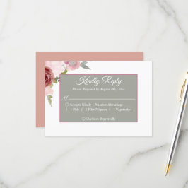 Sommar Garden Watercolor Blommigt Bröllop OSA Kort