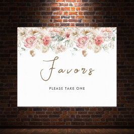 Sommar Garden Watercolor Blommigt Bröllop Poster