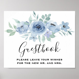 Sommar Garden Watercolor Blommigt Bröllop Poster