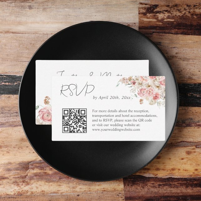 Sommar Garden Watercolor Blommigt Bröllop Tilläggskort (Summer Garden Watercolour Floral Wedding Enclosure Card
)