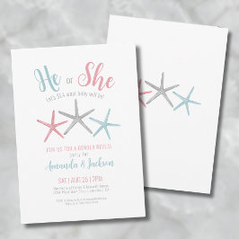 Sommar Gender Reveal Party Inbjudningar