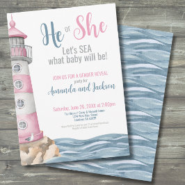 Sommar Gender Reveal Party Inbjudningar