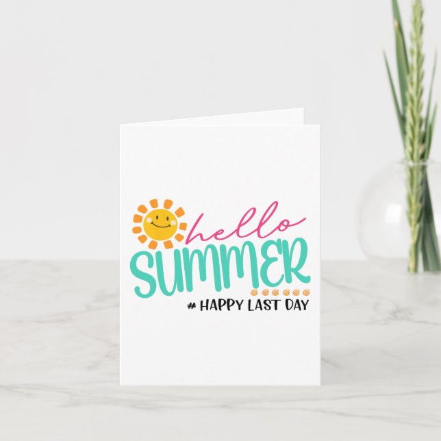 Sommar Glad Sista Dag  Kort (Framsida)