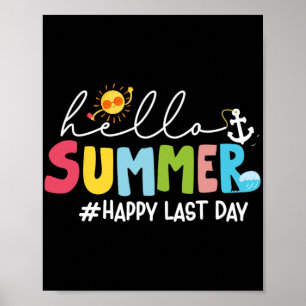 Sommar Glad Sista Skoldagen Lärare Barn Skola Exam Poster