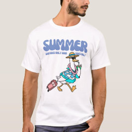 Sommar Goda Vibrationer Anka Semester Konst T Shirt