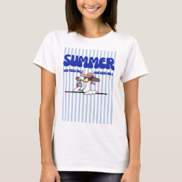 Sommar Goda Vibrationer Endast Gås Randig Konst T Shirt