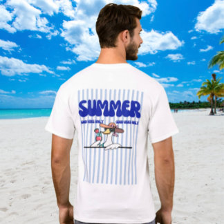 Sommar Goda Vibrationer Endast Gås Randig Konst T Shirt