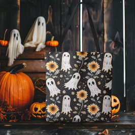 Sommar Goth Spöken och solblommor Spooky Tygkasse