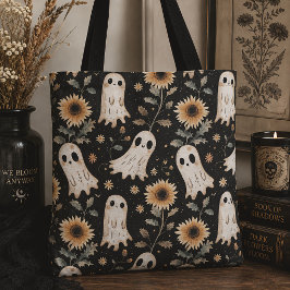 Sommar Goth-spöken & Sunflower Spökliga Blommor Tygkasse