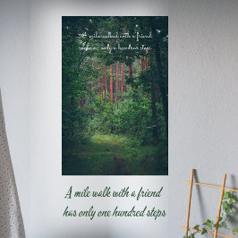 Sommar-gräs-skogen väg poster