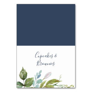 Sommar Greenery Buffet Food Labels Bordsnummer