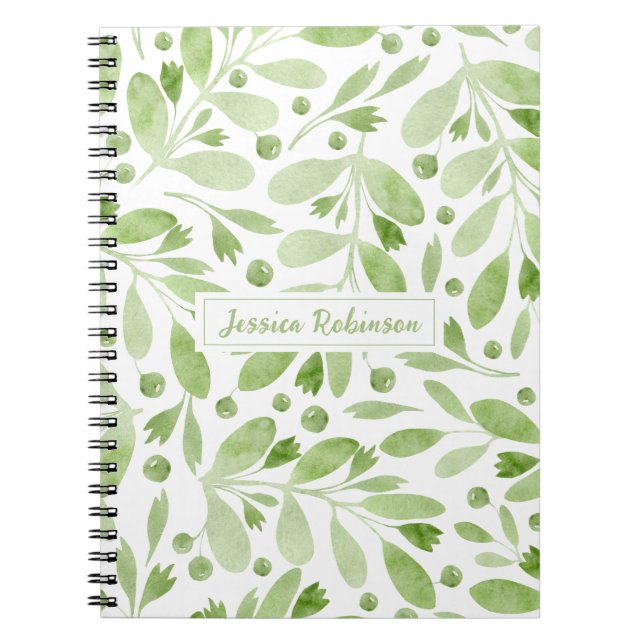Sommar Greenery Personlig Spiral Anteckningsbok (Framsidan)