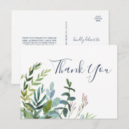 Sommar Greenery Tack Postcard Vykort