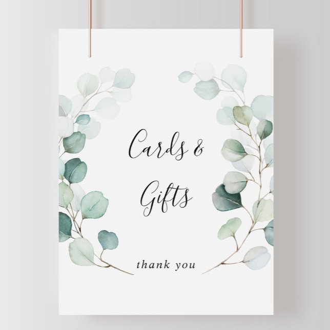 Sommar-Grönt-Eucalyptus-kort och presentkort Poster (Skapare uppladdad)