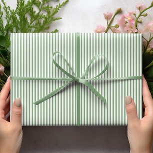 Sommar-Grönt och Streck Mönster Presentpapper