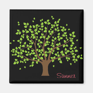 Sommar Grönt Träd Magnet