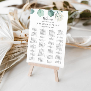 Sommar-Grönten Eucalyptus Alfabetiskt sittningssch Poster