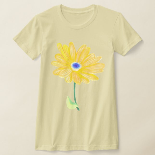 Sommar Gul Blomma T Shirt (Laydown)