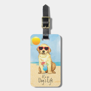 Sommar-Gul lab bagagetagg Bagagebricka