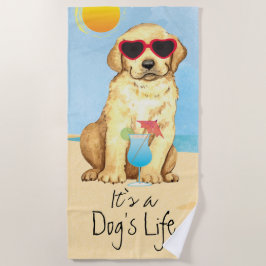 Sommar Gul lab Beach Towel