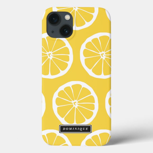 Sommar Gult Lemon Slices Mönster iPad Case (Baksida)