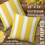 Sommar Gult och vit vinning Rand Kudde<br><div class="desc">Trendigets gult utplånade dekorativ kudde för att lägga till färg och stil till din sommarträdgårdsdekoration.</div>